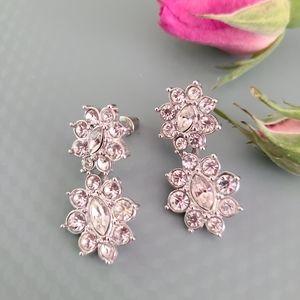 Swarovski Crystals Monet Drop Earrings 1-1/4"
